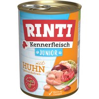 6x400g RINTI Kennerfleisch Junior poulet Pâtée pour chien