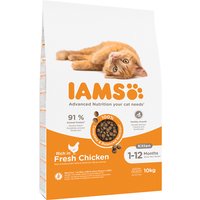 2x10kg Kitten IAMS for Vitality poulet pour chaton