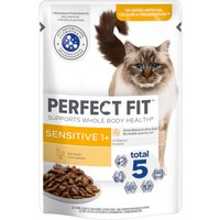 24x85g PERFECT FIT Sensitive 1+ poulet, - Pâtée pour chat
