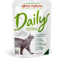 Ekonomipack: Almo Nature Daily Menu Pouch 12 x 70 g - Kalv och lamm