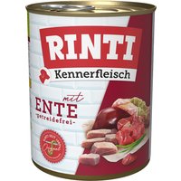 24x800g RINTI Kennerfleisch canard Pâtée pour chien