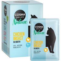 Cosma Nature i portionspåse 6 x 50 g - Kycklingbröst