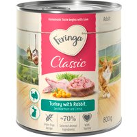 24x800g Feringa Classic Meat Menu lapin, dinde - Pâtée pour chat