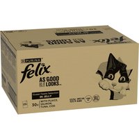 Felix As Good As it Looks Ocean Feasts Wet Cat Food 120x85g Pouches - 13140231 - Animed