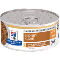 Hill's Prescription Diet 24 x 370 / 360 / 350 / 156 g umido per cani - 24 x 156 g k/d Kidney Care Spezzatino Pollo