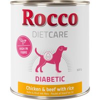 Rocco Diet Care Diabetic Pollo & Manzo con Riso 800 g umido cane - 6 x 800 g