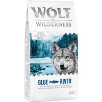 Multipack risparmio! 2 x 12 kg Wolf of Wilderness Crocchette senza cereali per cane - Adult Blue River - Salmone