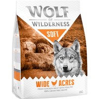 1kg Soft Wide Acres, poulet Wolf of Wilderness Croquettes pour chien