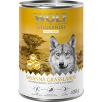 Lot Wolf of Wilderness The Taste Of 24 x 400 g pour chien - The Taste Of The Savanna