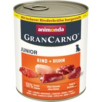 6x800g Original Junior bœuf, poulet Animonda GranCarno - Pâtée pour chien