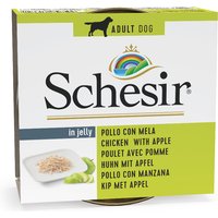 Schesir 6 x 150 g Alimento umido per cani - Pollo e Mela