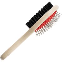 Brosse ovale double-face pour chien et chat - L 22 x l 6 cm