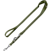 Laisse réglable HUNTER London, vert olive pour chien - L 200 x l 1 cm