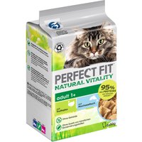 36x50g Natural Vitality Adult dinde, poissons de l'océan, Perfect Fit - Pâtée pour chat