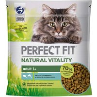 650g Natural Vitality Adult 1+ saumon, poissons blancs Perfect Fit - Croquettes pour chat