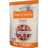 48x70g Nature's Variety Original Paté No Grain, dinde - Pâtée pour chat