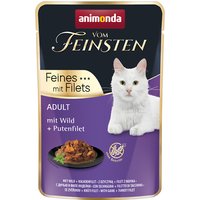 36x85g Adult gibier, filet de dinde Animonda Vom Feinsten - Pâtée pour chat