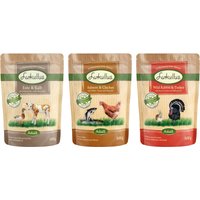 Lukullus 6 x 300 g pour chien - lot mixte : lapin de garenne & dinde / canard & veau / saumon & poulet