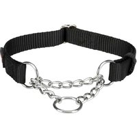 Collare Trixie Premium semistrangolo - nero - Tg. S–M: circonferenza 30–40 cm x H 1,5 cm