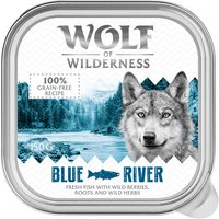 Wolf of Wilderness Adult - Single Protein 6 x 150 g en barquettes pour chien - Blue River - poisson