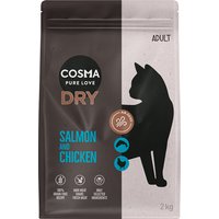 Cosma saumon, poulet pour chat - 2 x 2 kg