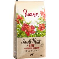 Lot Purizon 2 x 12 kg pour chien - Single Meat Adult bœuf, fleur d'hibiscus