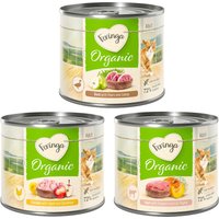 6x200g Menu bio Adult Mixed (4 sortes) Nourriture pour chat humide Feringa