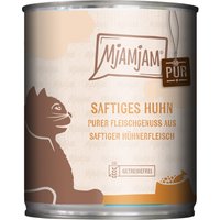 6x800g MjAMjAM pur plaisir de la viande juteux poulet pur nourriture pour chat humide