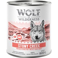 Wolf of Wilderness Adult “Expedition” 6 x 800 g pour chien - Stony Creek - volaille, bœuf