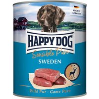 Happy Dog Sensible Pure 12 x 800 g Alimento umido per cani - Svezia (selvaggina pura)