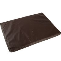 Wellness hundmadrass i läderimitation - mörkbrun - B 100 x D 70 x H 6 cm