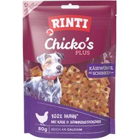 RINTI Chicko's Plus ost- och skinktärningar - 80 g