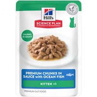 Hill's Science Plan Kitten Pouches - cat wet food - Saver Pack: Ocean Fish (48 x 85g)