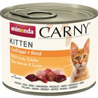 Lot animonda Carny Kitten 12 x 200 g pour chaton - bœuf & volailles