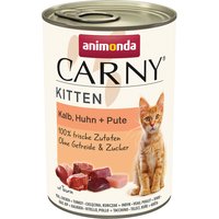 24x400g Animonda Carny Kitten veau, poulet & dinde - Pâtée pour chat