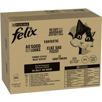 Jumbopack Felix Tendres Effilés 120 x 85 g pour chat - boeuf, saumon, poulet, thon