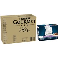 96 x 85 g Gourmet Perle mixpack + 24 x 85 g Duo land & hav på köpet! - Öring, Kalkon, Anka, Vilt i gelé