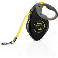 flexi leiband giant M 8m zwart/neon geel hond