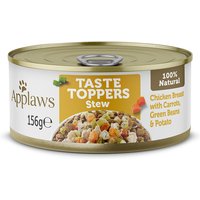 Lot économique: 24x156g Applaws Taste Toppers en ragoût poulet pâtée pour chien