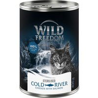 Wild Freedom Adult Sterilised 6 x 400 g - Grain Free - Cold River Sterilised - Sej & kyckling