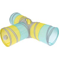 TIAKI tunnel pour chats fusée en forme de T Ø25x120cm