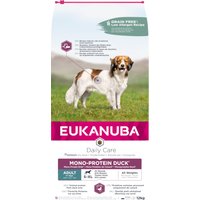 Lot Eukanuba Breed et Daily Care, x 2 pour chien - Mono-Protein canard (2 x 12 kg)