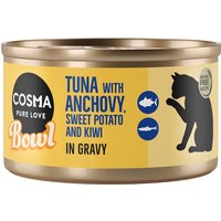 Cosma Bowl 6 x 80 g pour chat - thon, anchois