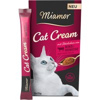 Miamor Cat Cream snack con vacuno y verdura - 55 x 15 g - Pack Ahorro