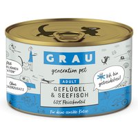 Ekonomiförpackning: GRAU Adult Grain Free 24 x 200 g - Fjäderfä med havsfisk
