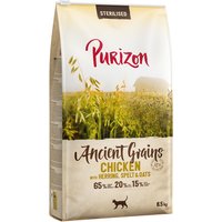 Purizon Adult Sterilised Pollo con pescado - Cereales ancestrales - 2 x 6,5 kg - Pack Ahorro