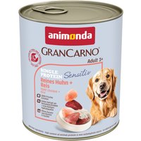 animonda GranCarno Adult Sensitive 6 x 800 g - Ren kyckling & ris