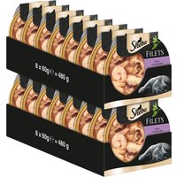 Ekonomipack: Sheba Fine Filets 32 x 60 g - Kyckling & räkor