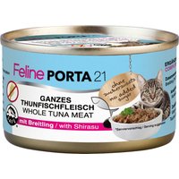Feline Porta 21 24 x 90 g en latas para gatos - Pack Ahorro - Atún con espadín (sin cereales)