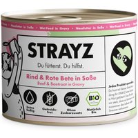 STRAYZ BIO 6 x 200 g pour chat - bœuf bio et betterave rouge bio en sauce